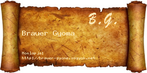 Brauer Gyoma névjegykártya